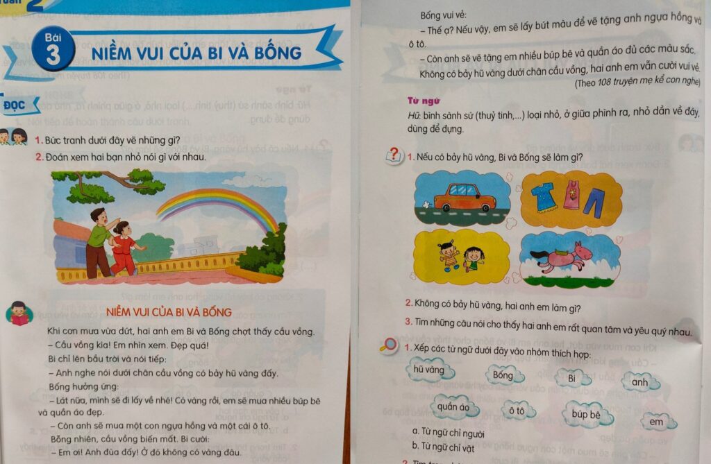 Cấu trúc cúa sách tiếng việt lớp 2